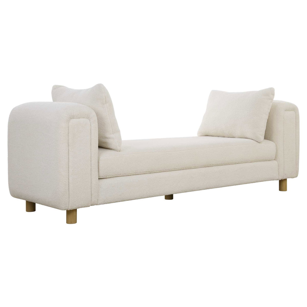 Repose Oversized Ivory Bench, Furniture by Uttermost, 90.5" width x 28.5" height x 26" depth View 5