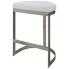 Ivanna Backless Silver Counter Stool, Counter & Bar Stool by Uttermost, 18" width x 26" height x 14.5" depth thumbnail 5