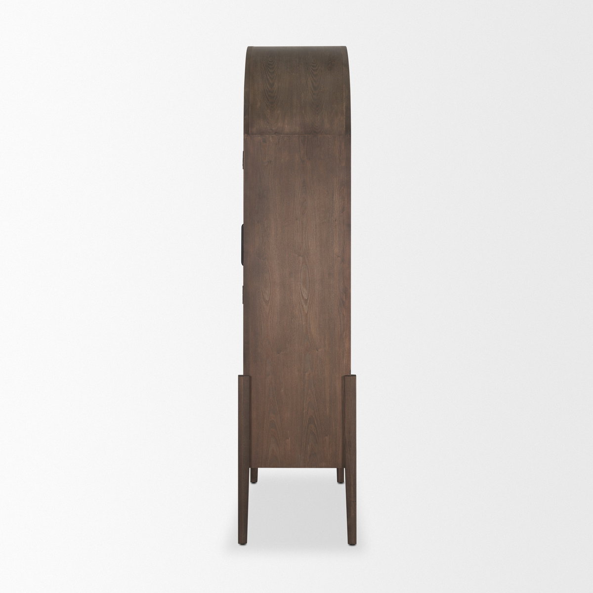 Teva Two Toned Dark with Light Wood Arched Curio Cabinet, Cabinets & Sideboard by Mercana, 39" length x 19" width x 84" height View 5