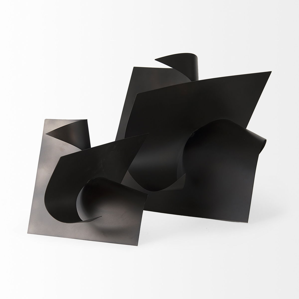 Francesca  Black Metal Sculptural Decorative Object, by Mercana, 18.11" length x 18.11" width x 18.11" height View 6