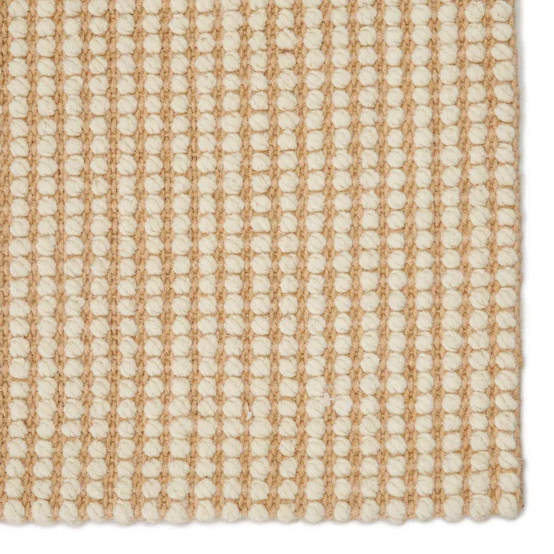 Handmade Handwoven Cream Area Rug large image 