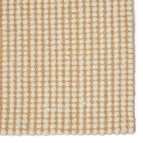 Handmade Handwoven Cream Area Rug