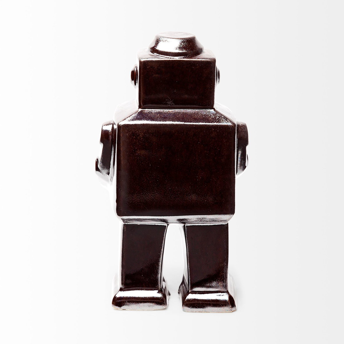 Robby 4L x 3W Bronze Polished Robot, Decorative Object by Mercana, 4.33" length x 3.35" width x 7.48" height View 5