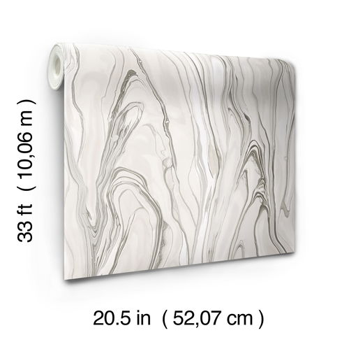 Liquid Marble Tan Wallpaper