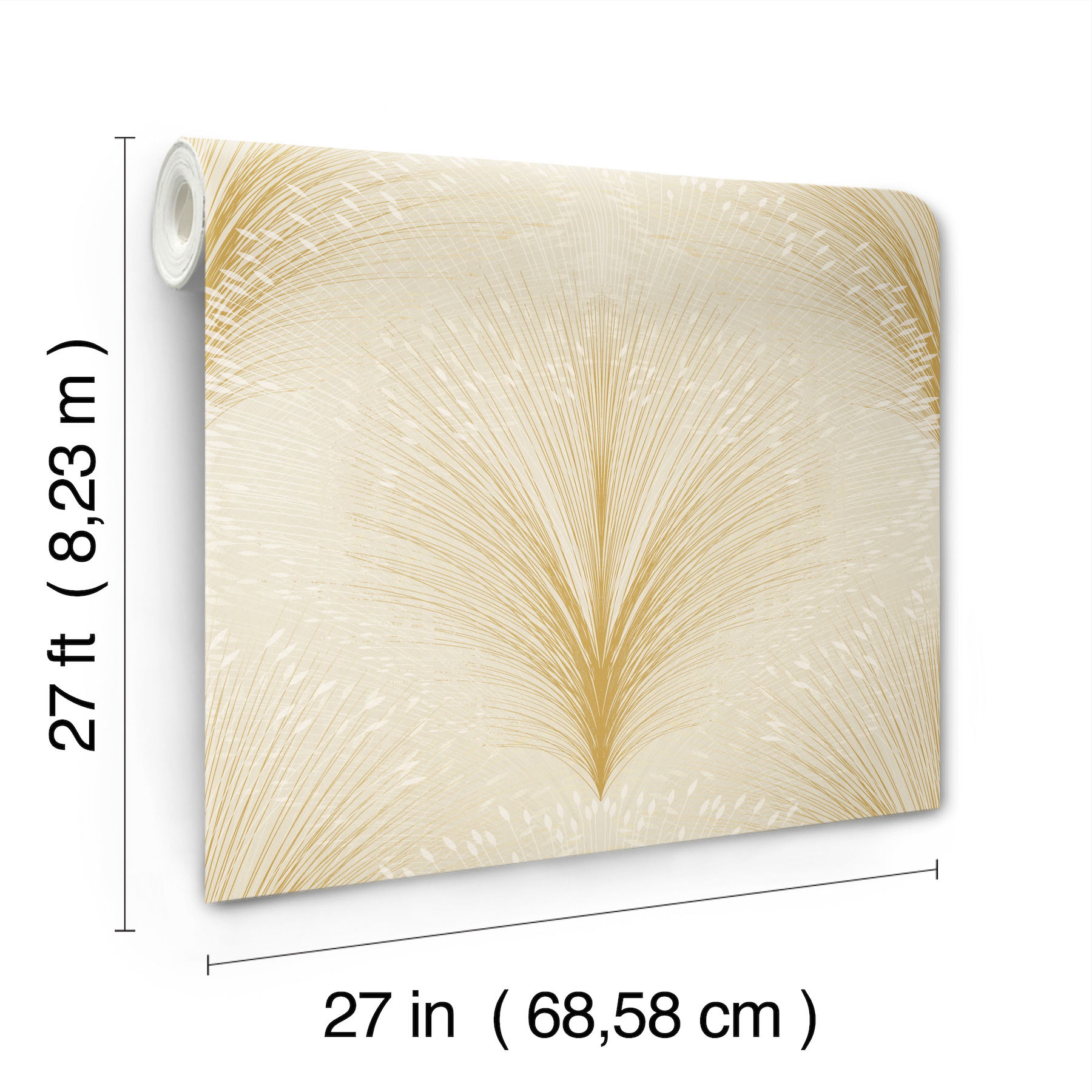 Papyrus Plume Beige Wallpaper large image 