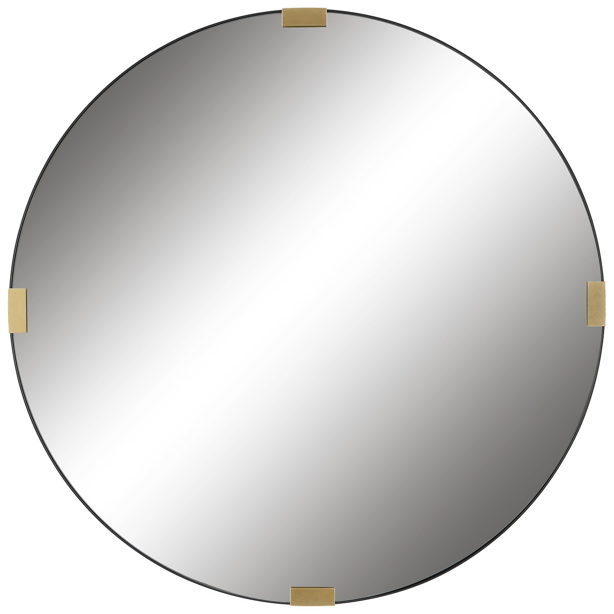 Clip Modern Round Mirror, by Uttermost, 3'6.25" width x 3'6.25" height x 1.62" depth View 1