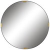 Clip Modern Round Mirror, by Uttermost, 3'6.25" width x 3'6.25" height x 1.62" depth thumbnail 1