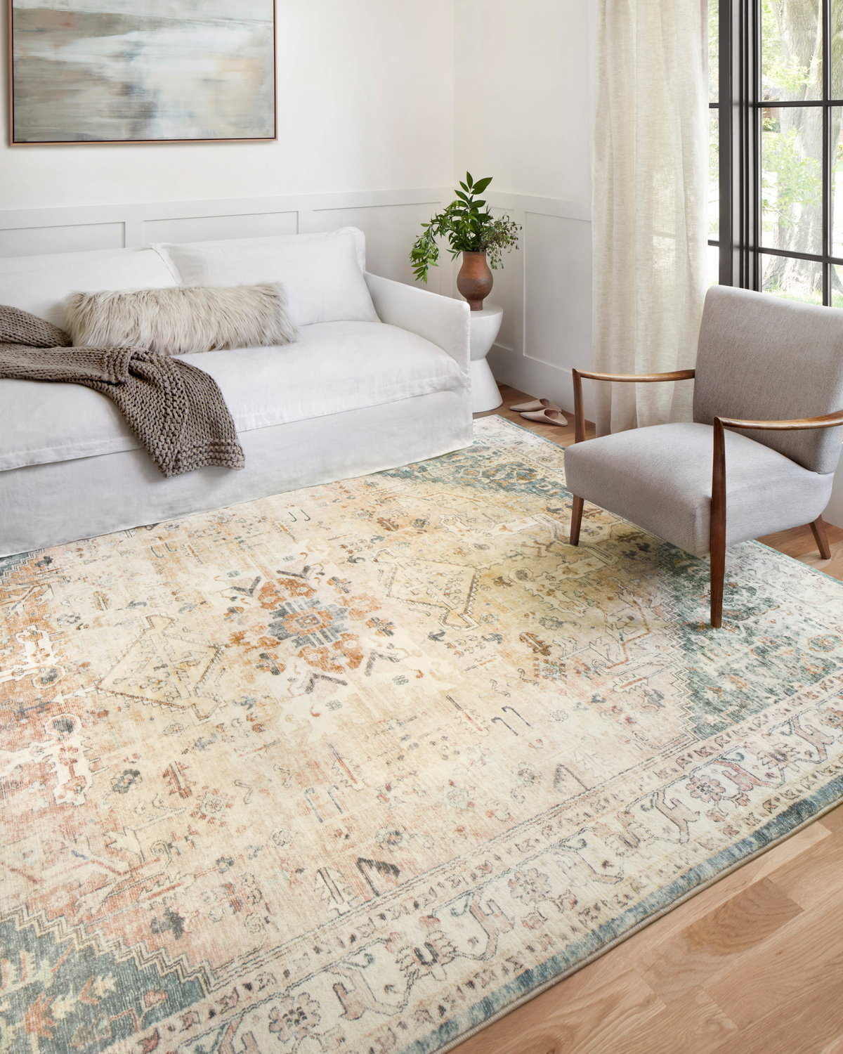 Loloi Rosette Rug, 1'6" length x 1'6" width View 3