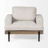 Colburne I Beige Fabric with Wood and Iron Frame Accent Chair thumbnail 3