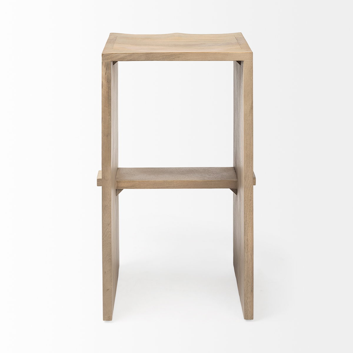 Aida Backless 30in Seat Bar Stool | Light Brown, Counter & Bar Stool by Mercana, 18.5" length x 14" width x 30" height View 5