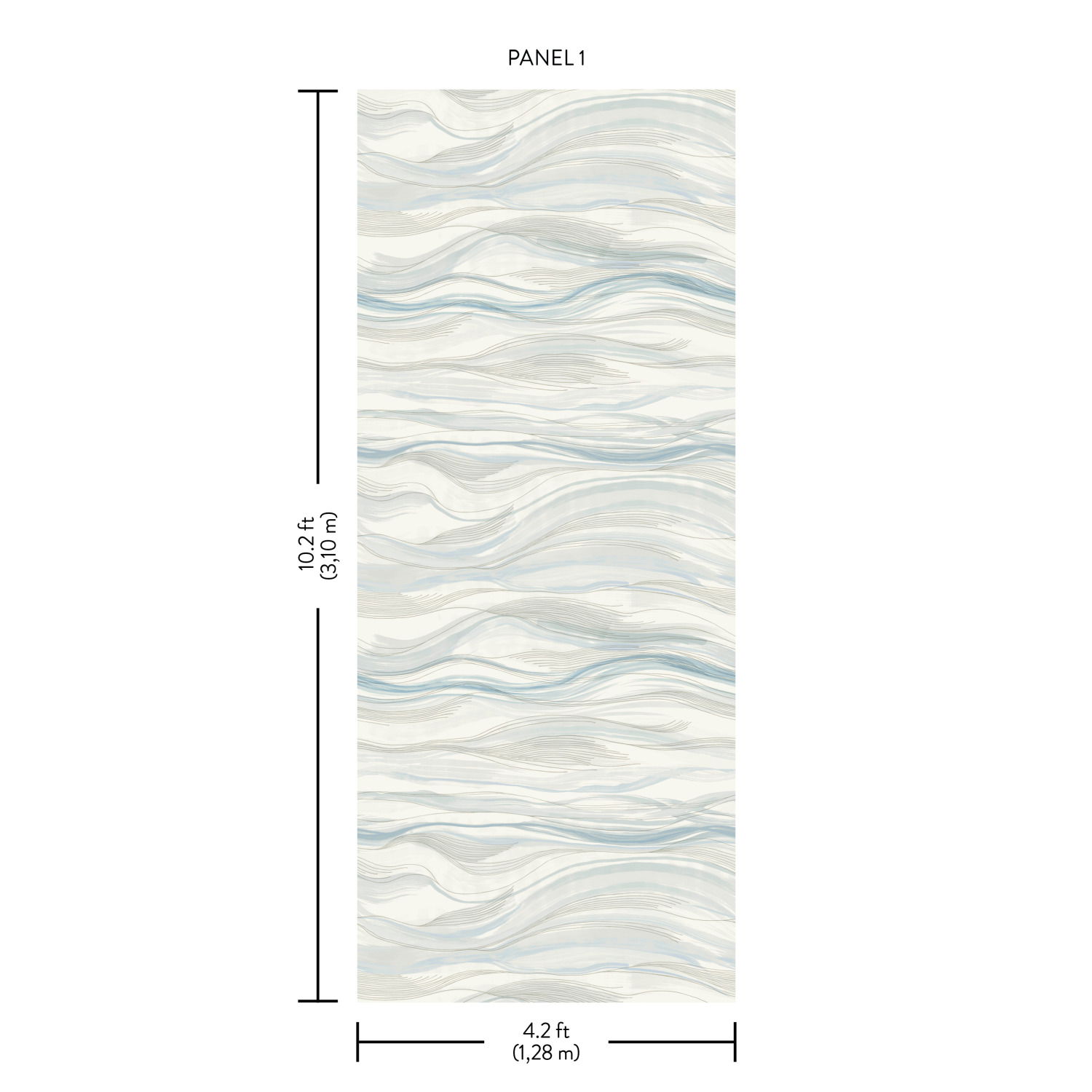 Currents Blue Wall Mural large image 