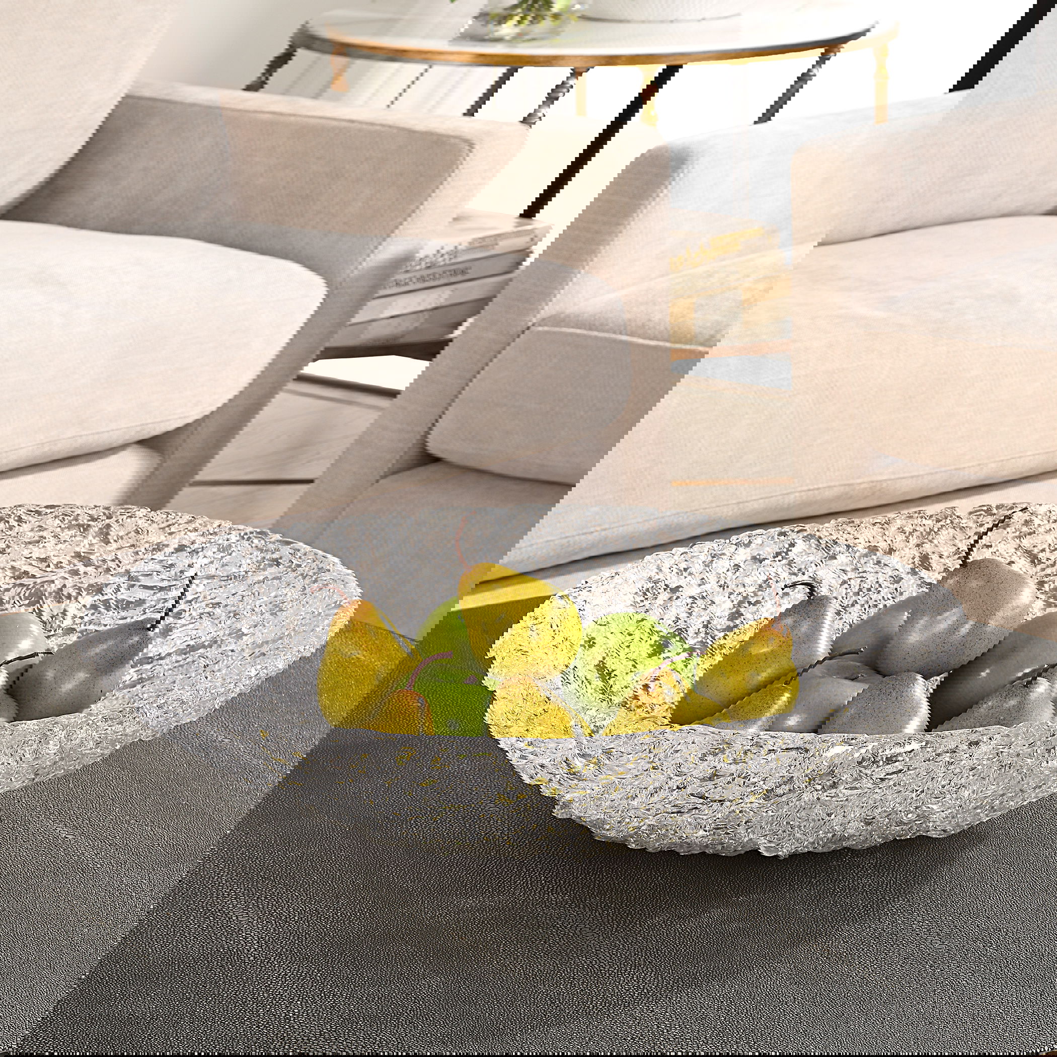 Glint Glass Bowl, Decorative by Uttermost, 19.5" width x 5" height x 19.5" depth View 2