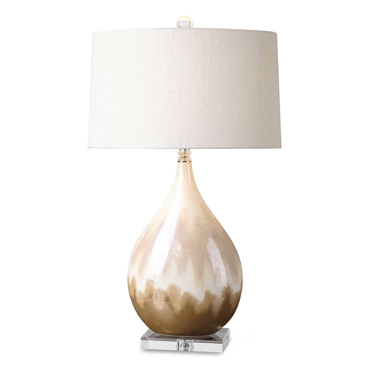 Flavian Glazed Ceramic Lamp, by Uttermost, 1'6" width x 2'6.25" height x 1'6" depth View 1