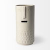 Jacob II Tall White Ceramic Smiling Face Vase thumbnail 4