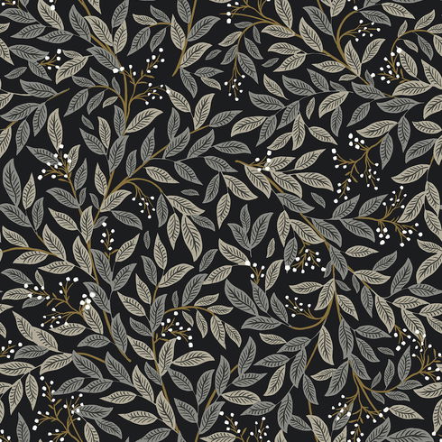 Willowberry Black Peel & Stick Wallpaper