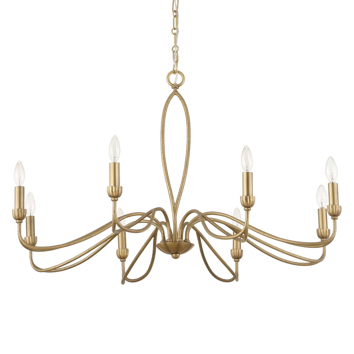 Corella 8 Light Chandelier, Pendant by Uttermost, 23" height x 40" diameter View 4