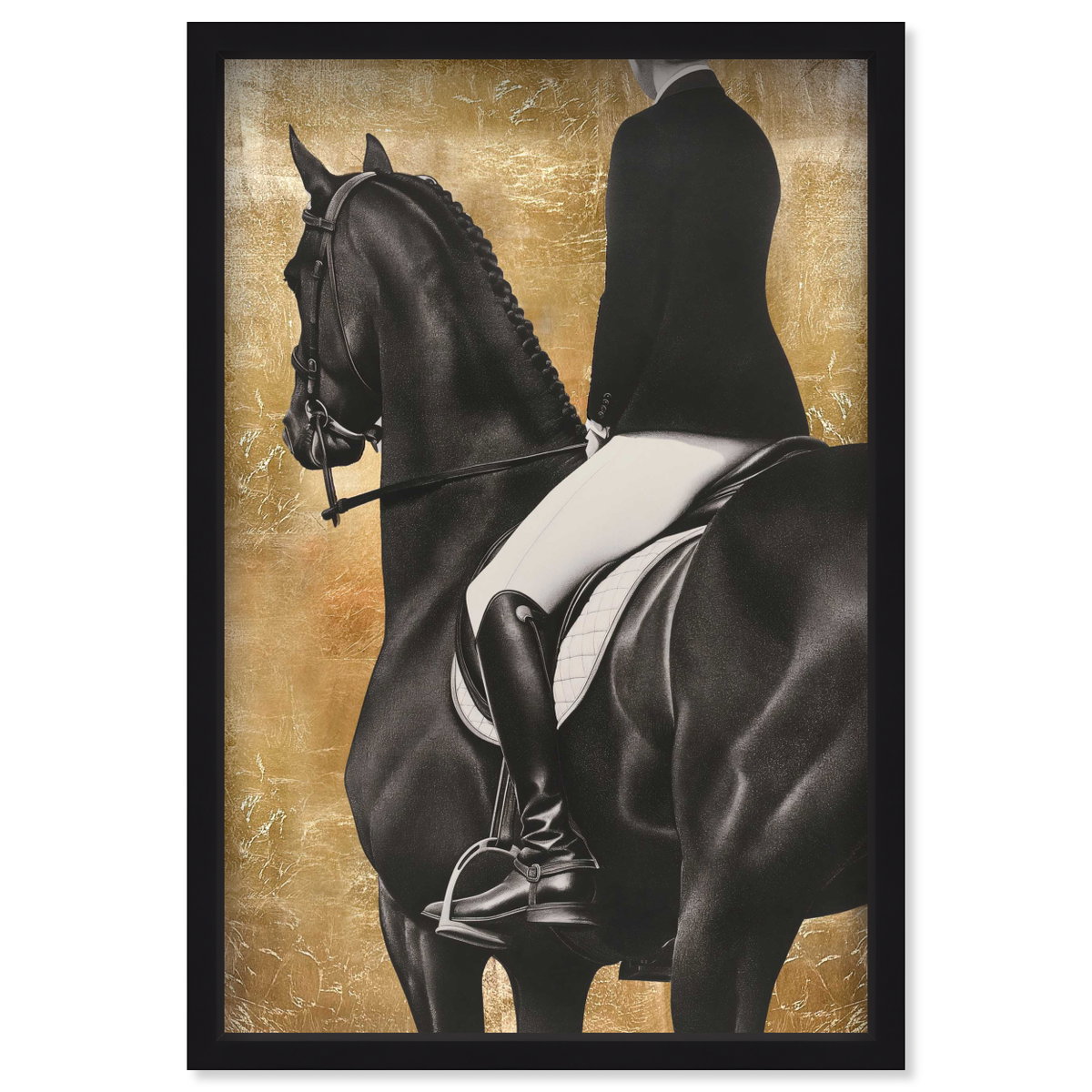 Taming the Rhythm Gold II - With Hand-Applied Gold Leaf (Gold Leaf), Art by Oliver Gal,  20x30 View 1