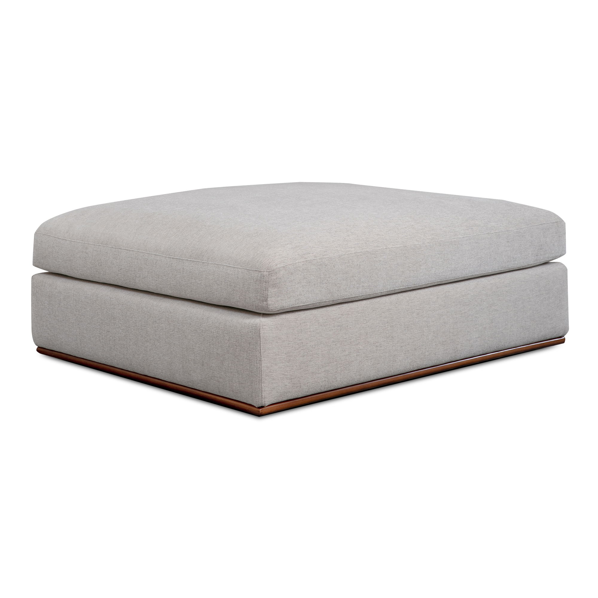 Rue Ottoman Flecked Grey, by Moe's Home, 47.6" width x 15.5" height x 40.8" depth View 2