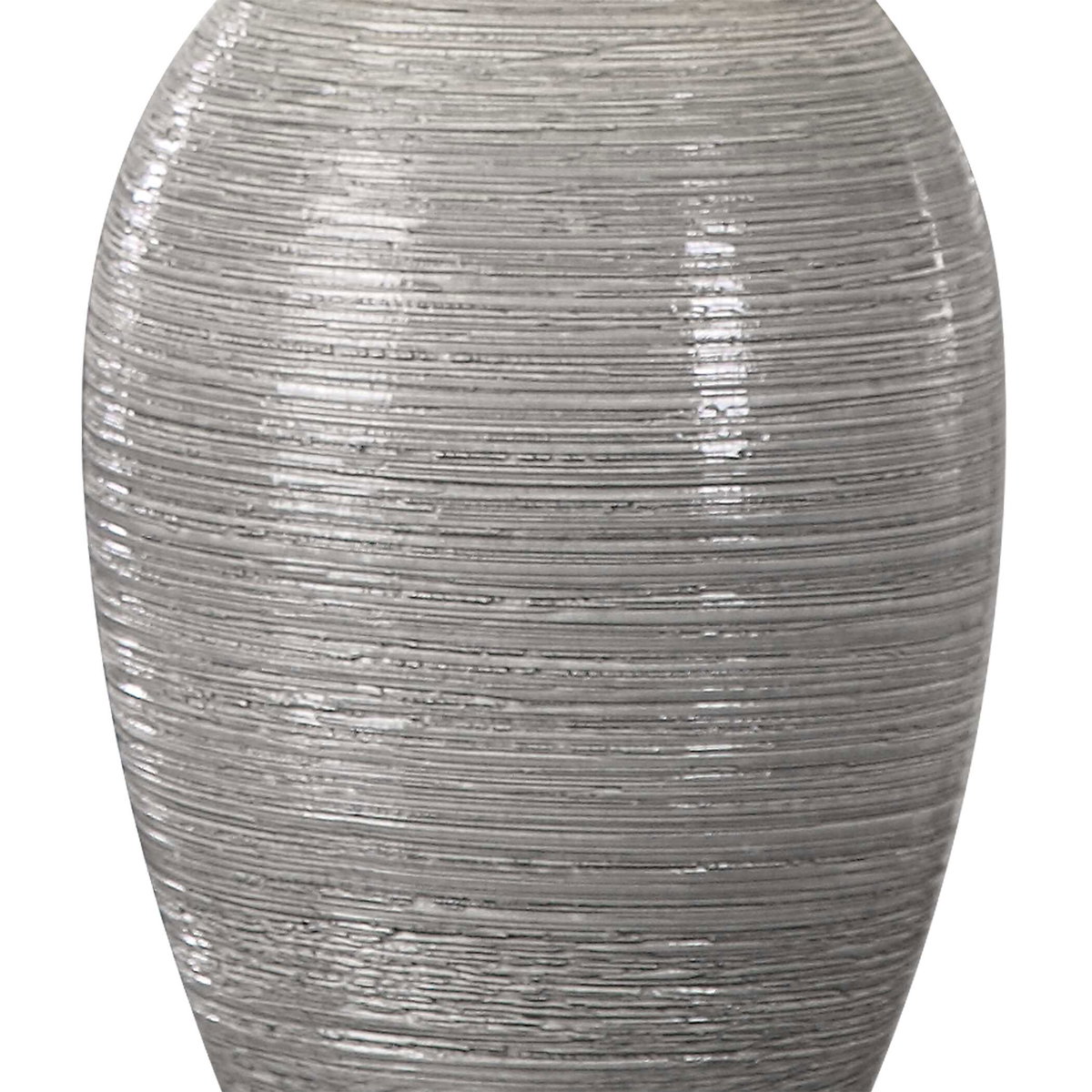 Dinah Gray Textured Table Lamp, by Uttermost, 1'7" width x 2'7" height x 1'7" depth View 6
