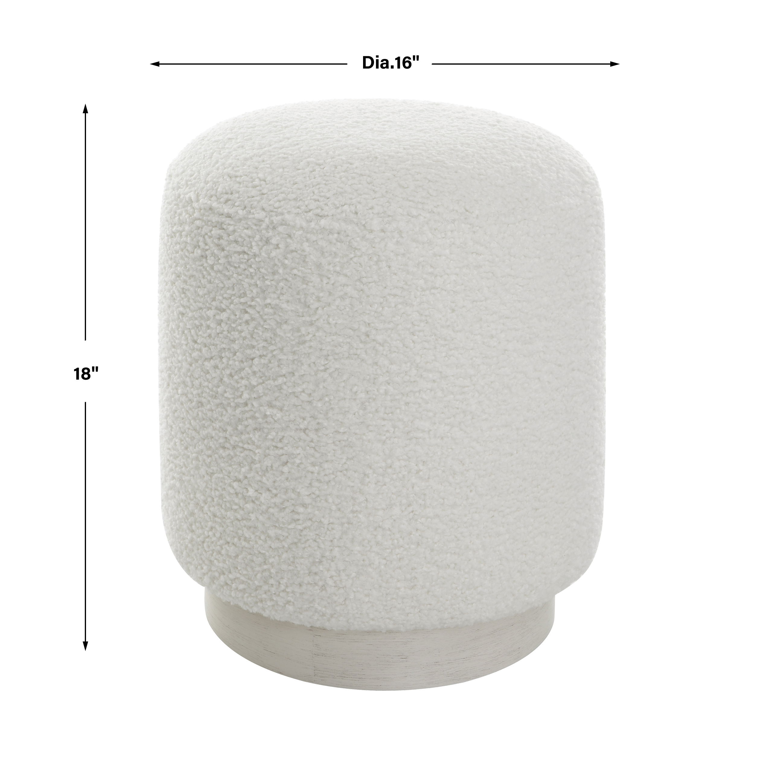 Avila White Ottoman large image 