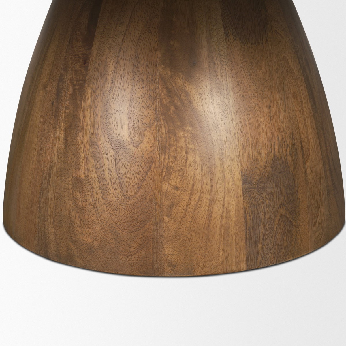 Allyson Round Brown Pedestal with Savar Pink Marble Top Coffee Table, by Mercana, 42" length x 42" width x 16" height View 11