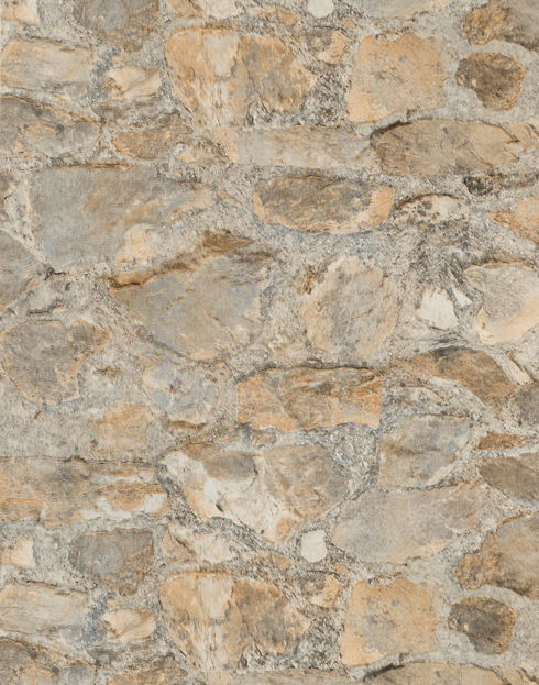 Field Stone Grasscloth Tan & Grey Wallpaper