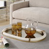 Cyprus Leather Oval Tray, Decorative Tray by Uttermost, 24" width x 2" height x 16" depth thumbnail 3