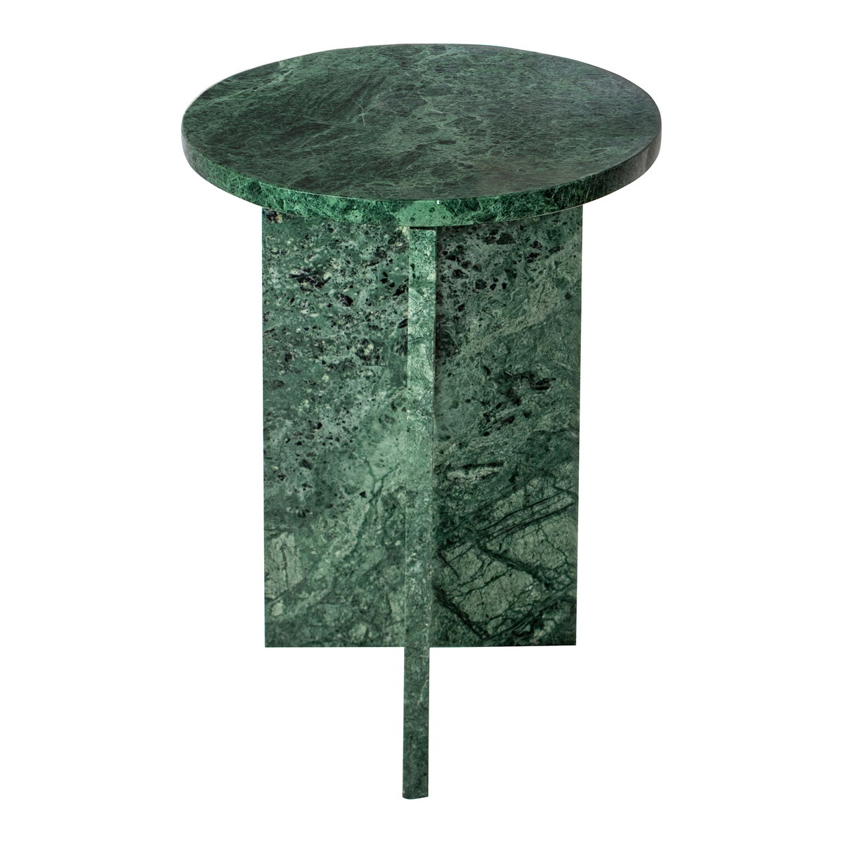Grace Accent Table Green Marble, Side & End Table by Moe's Home, 14" width x 20" height x 14" depth View 1