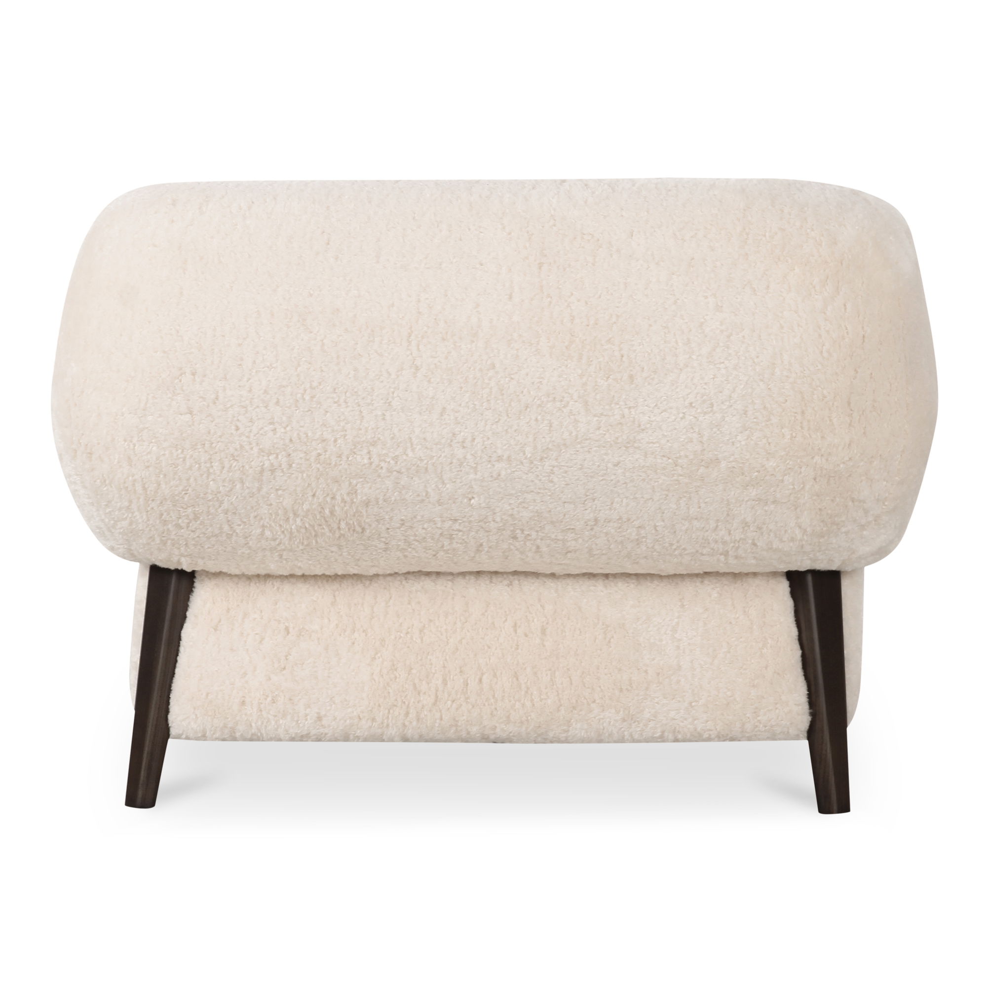 Devlin Lounge Chair Cream Faux Fur, Chaise Lounges & Daybed by Moe's Home, 40.55" width x 29.5" height x 40.16" depth View 5