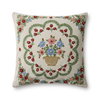 Rifle Paper Co. x Loloi Rosette Vase Pillow, Decorative Pillow, 22" length x 22" width thumbnail 1