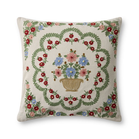 Rifle Paper Co. x Loloi Rosette Vase Pillow