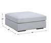 REFUGE SOFA, OTTOMAN, CLOUD BLUE, Furniture by Uttermost, 40" width x 20" height x 40" depth thumbnail 3