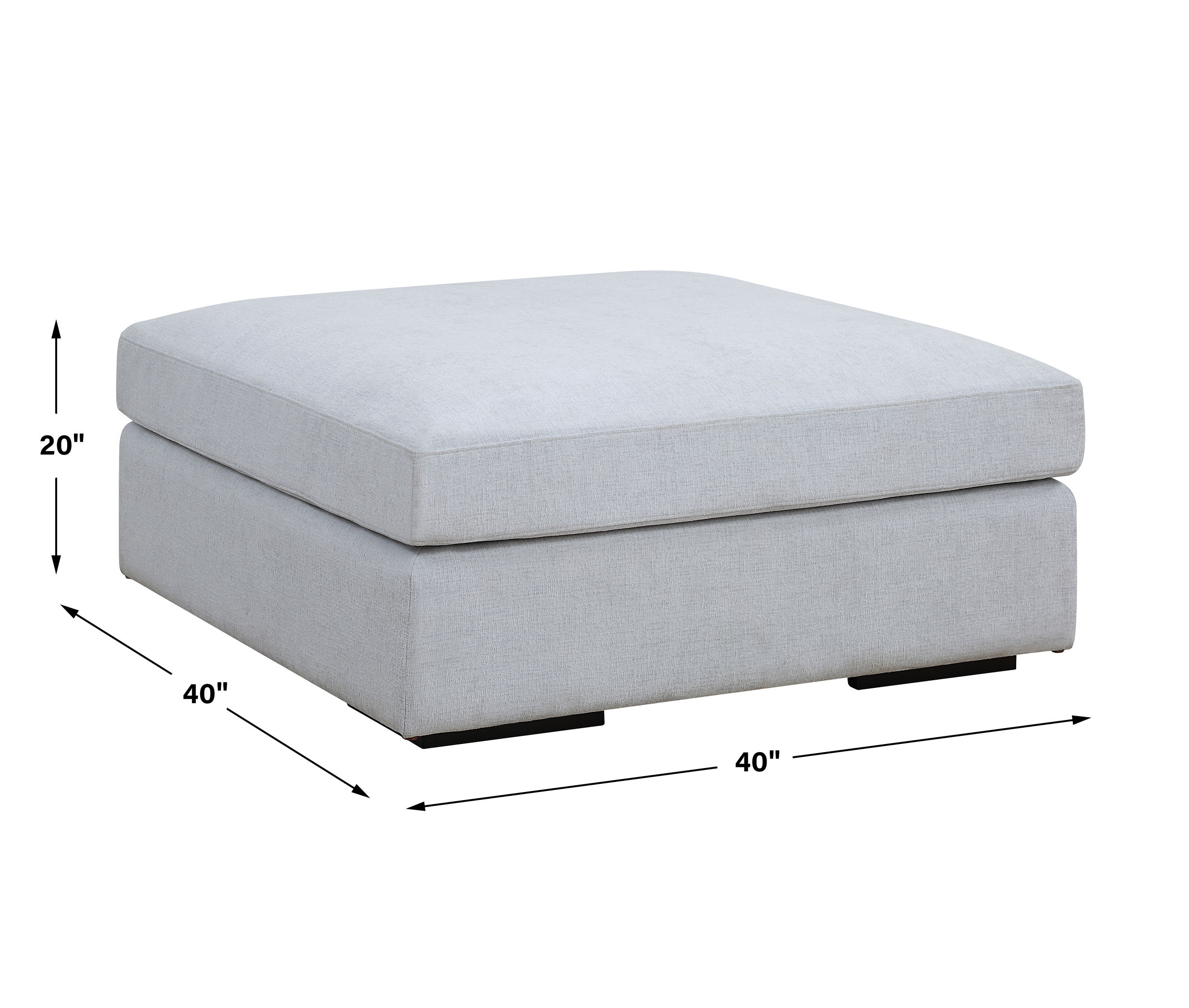 Refuge Cloud Blue Sofa Ottoman large image 