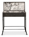 Grey Leather Shagreen Box On Stand, Side & End Table by Sarreid, 24" length x 10" width x 25" height thumbnail 9