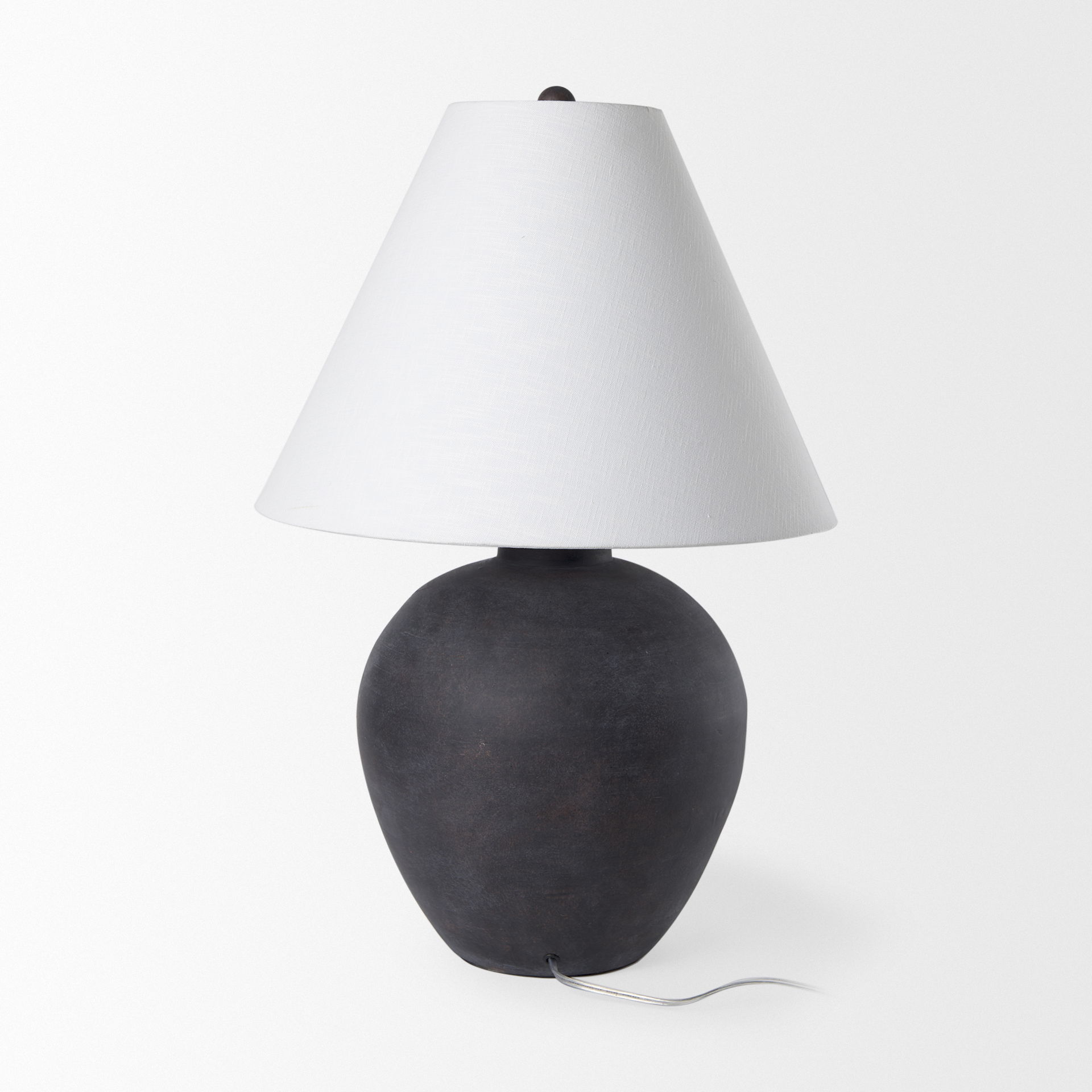 Marvin Black Ceramic Table Lamp, by Mercana, 18" length x 18" width x 27.5" height View 5
