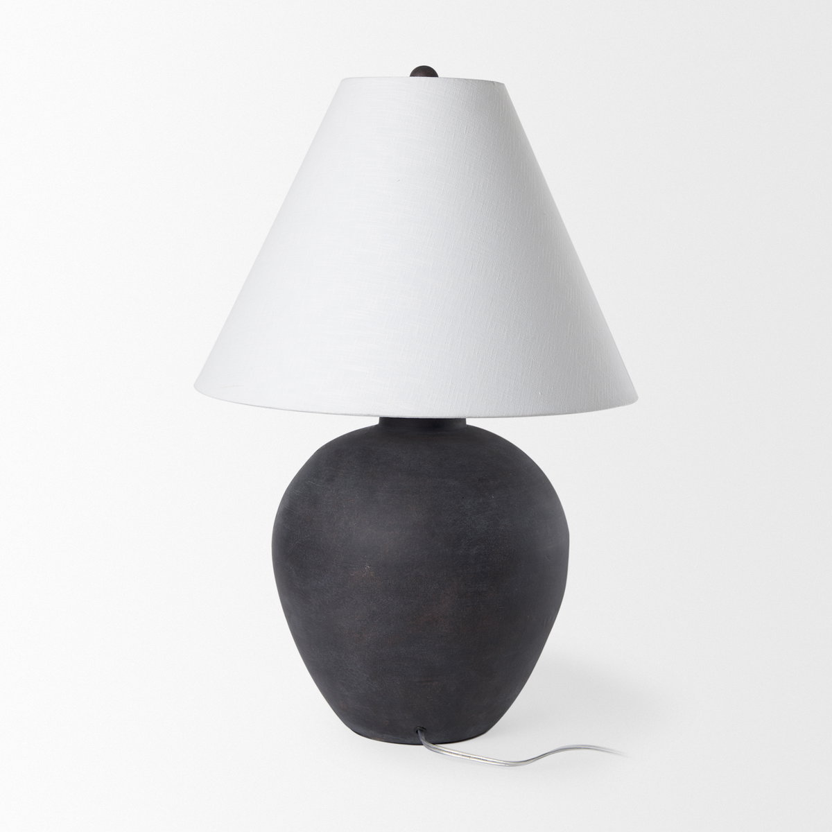 Marvin Black Ceramic Table Lamp, by Mercana, 18" length x 18" width x 27.5" height View 5