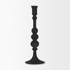 Haute Large Matte Black Blown Glass Candlestick, Candles & Candle Holder by Mercana, 3.98" length x 3.98" width x 11.73" height thumbnail 3