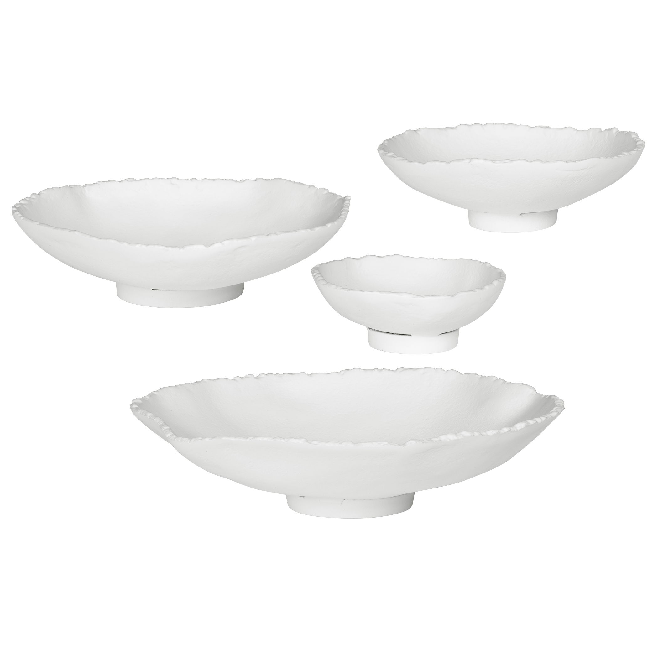 Lucky Coins White Metal Wall Bowls, S/4 large image 