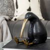 Dodo Kiwi 7L x 4W Black Cast Aluminum Mauritian Bird Sculpture, Decorative Object by Mercana, 6.75" length x 4.25" width x 6.75" height thumbnail 3