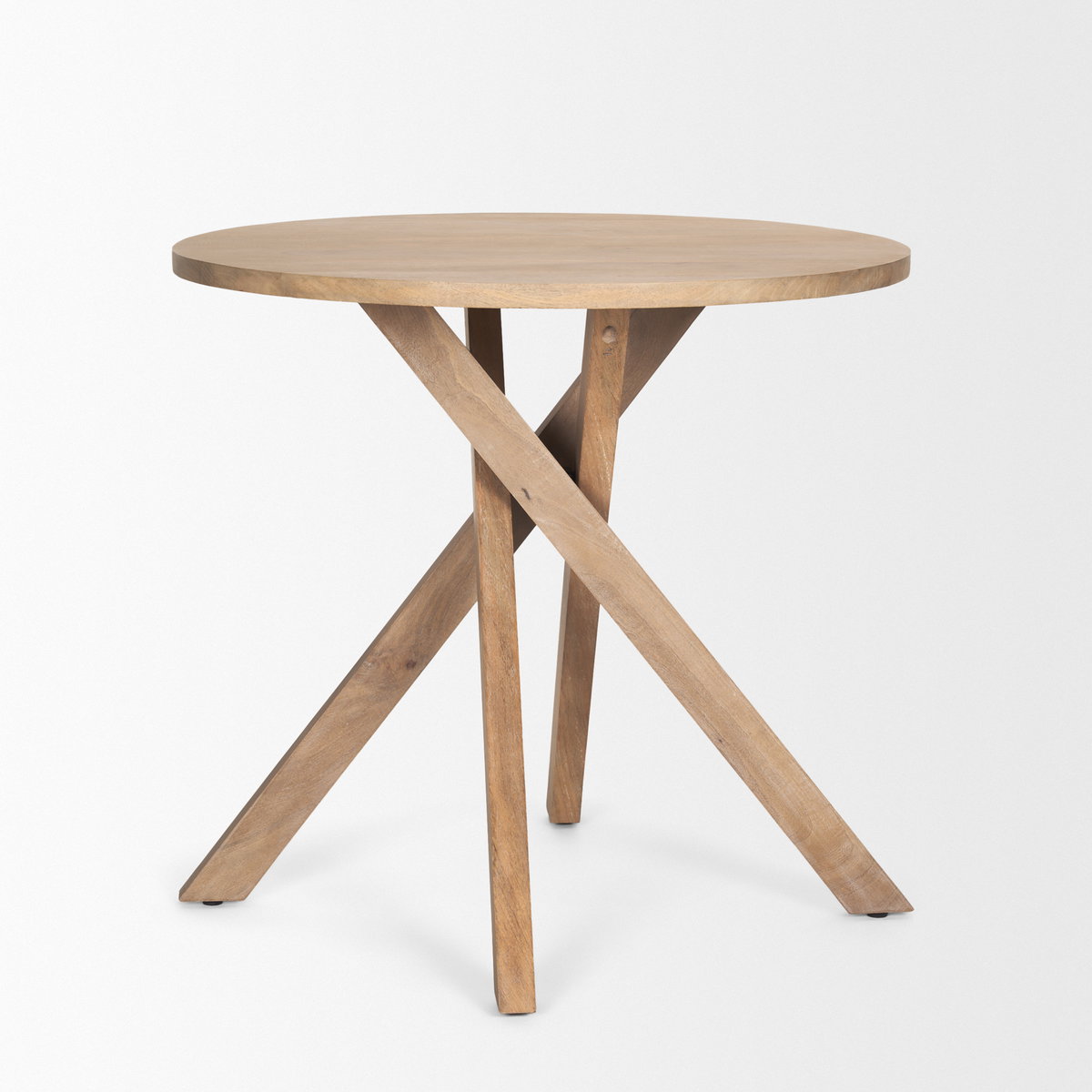 Solana Light Brown Wood Foyer Table, Side & End Table by Mercana, 32" length x 32" width x 30" height View 5