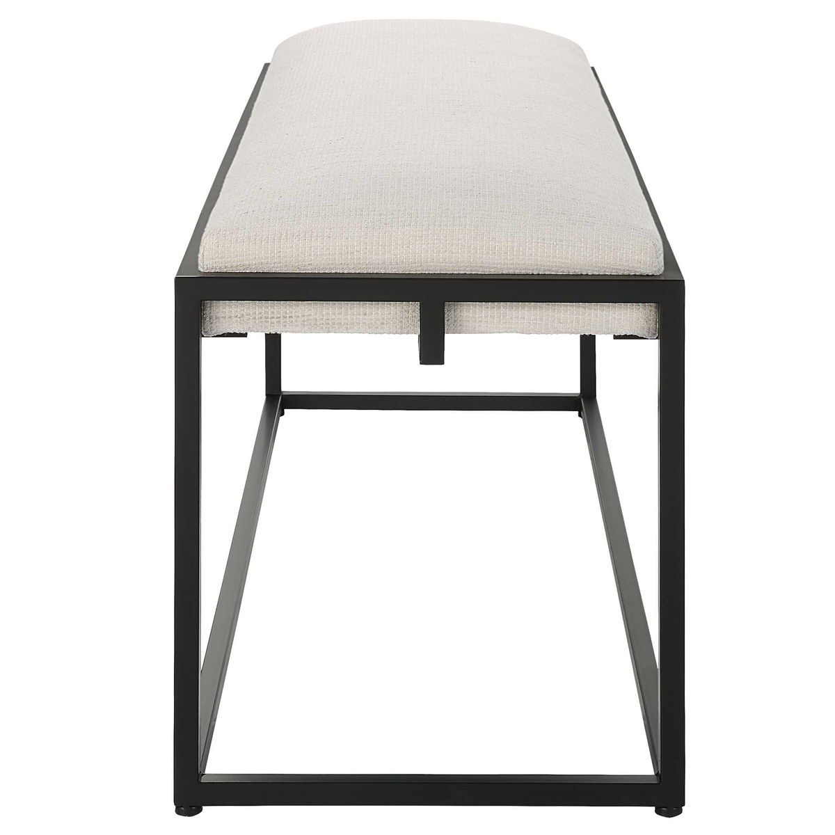 Paradox Iron & Fabric Bench, Benche by Uttermost, 47" width x 20.75" height x 16" depth View 6