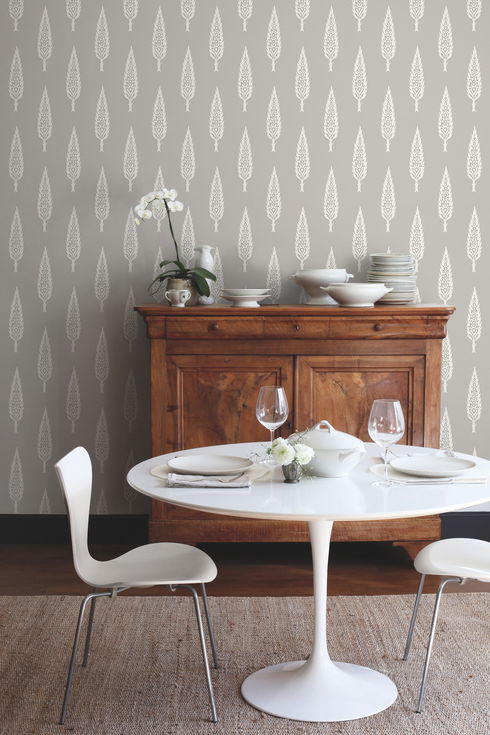 Juniper Tree Grey Wallpaper