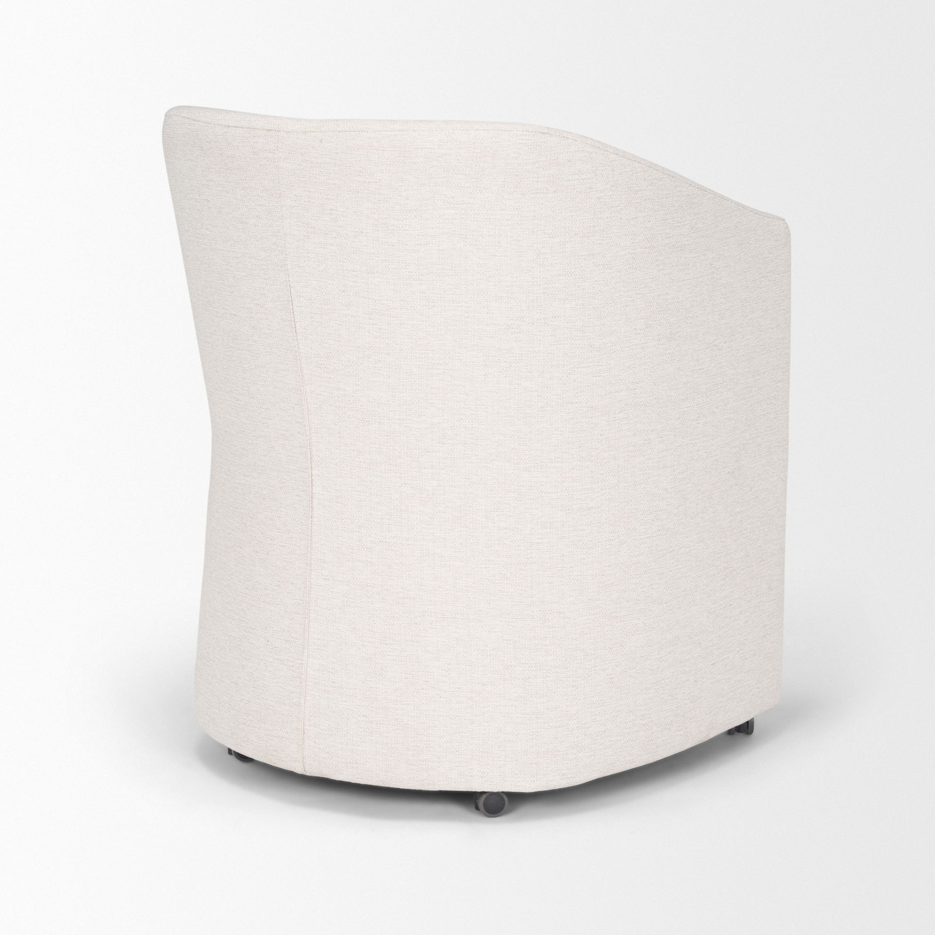 Sondra Oatmeal Performance Fabric Upholstered Club Dining Chair large image 