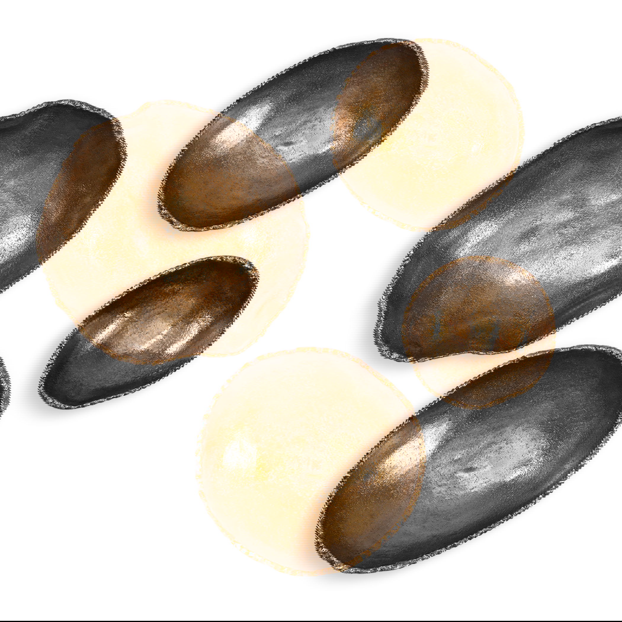 Lucky Coins Brass Wall Bowls, S/4 large image 