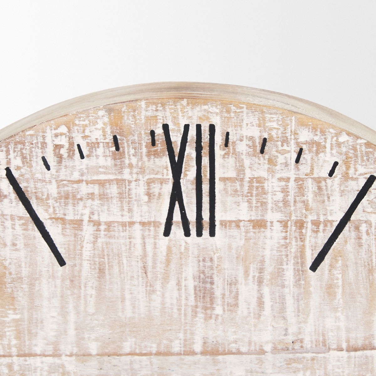 Raja Matte Black Metal with Wood Table Clock, by Mercana, 10.43" length x 3.15" width x 11.02" height View 9