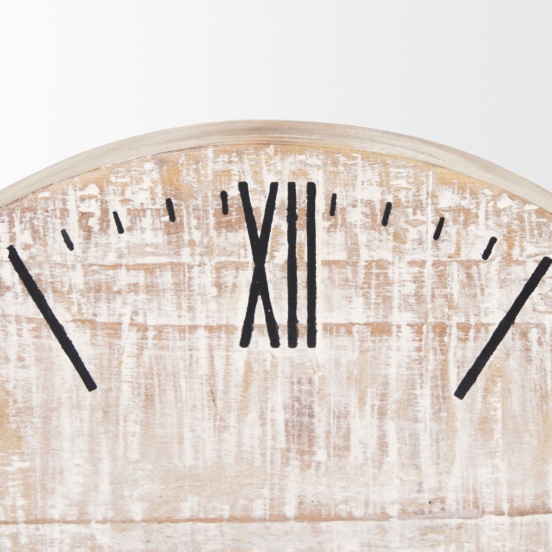 Raja Matte Black Metal with Wood Table Clock large image 