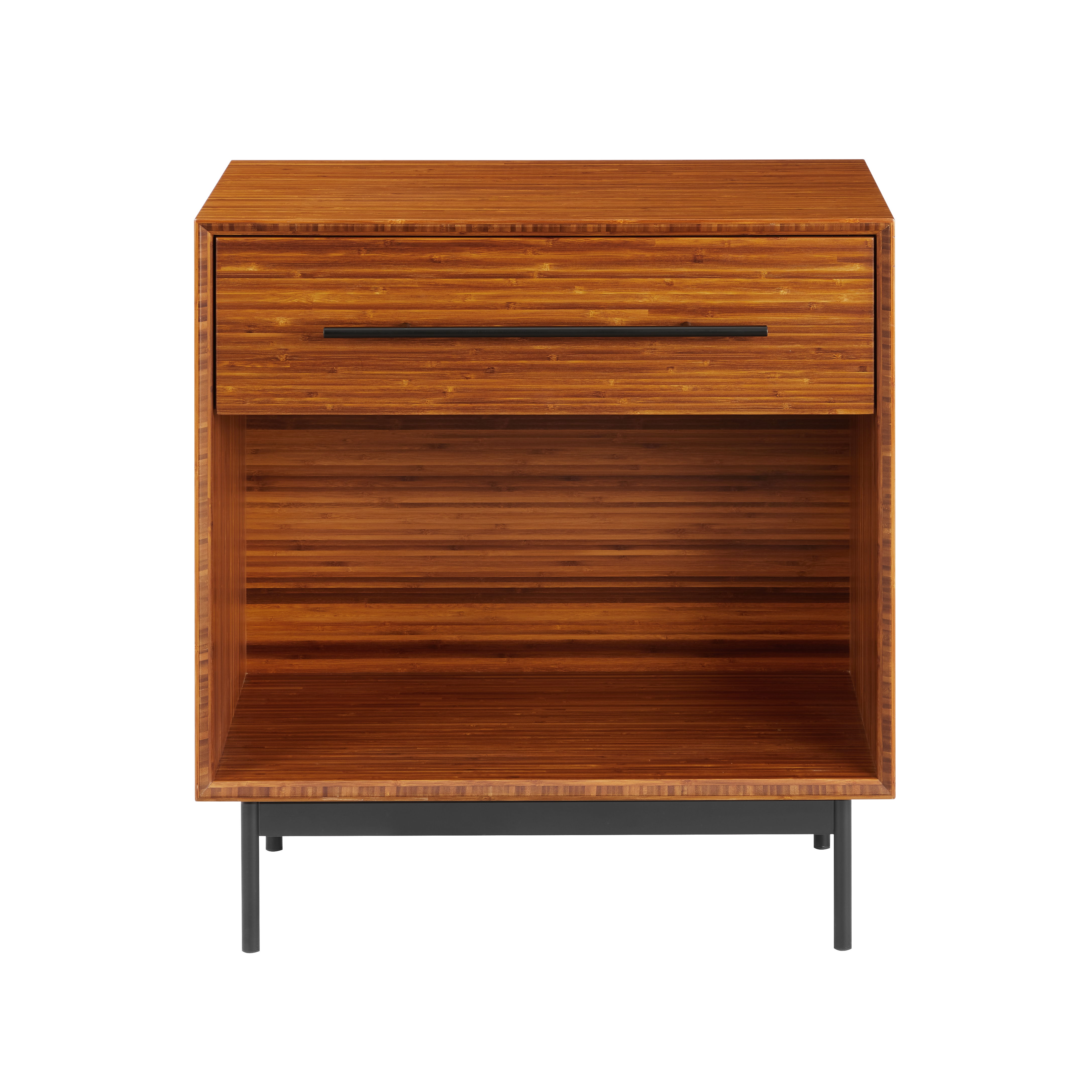 Taylor 28' 1 Drawer Nightstand, Amber large image 