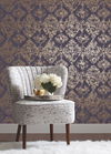 Stargazer Plum & Gold Wallpaper, by York Wall, 32'9.6" length x 1'8.8" width x 0.02" depth thumbnail 2
