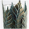 Pana II Large Green/Gold Metal Leaf Table Candle Holder thumbnail 1