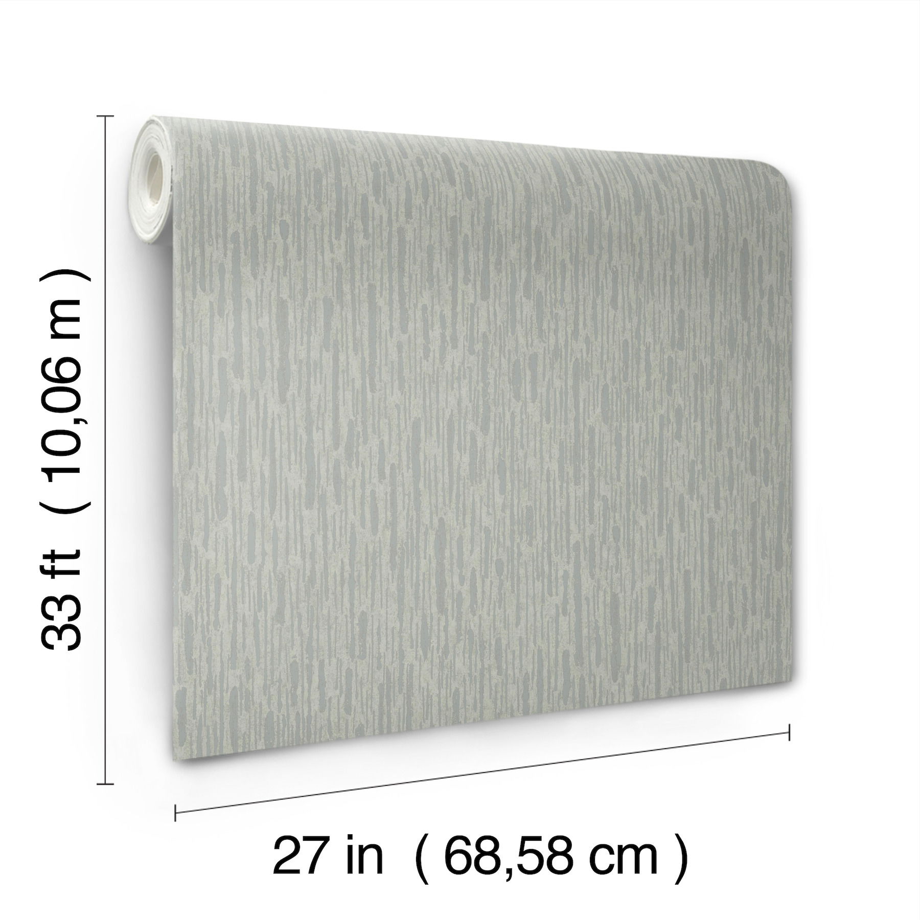 Metallic Cascade Pale Green & Silver Wallpaper large image 